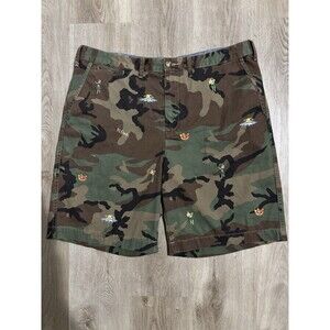 Polo Ralph Lauren Embroidered Hula Aloha Shorts Relaxed Fit Mens 38 Camouflage